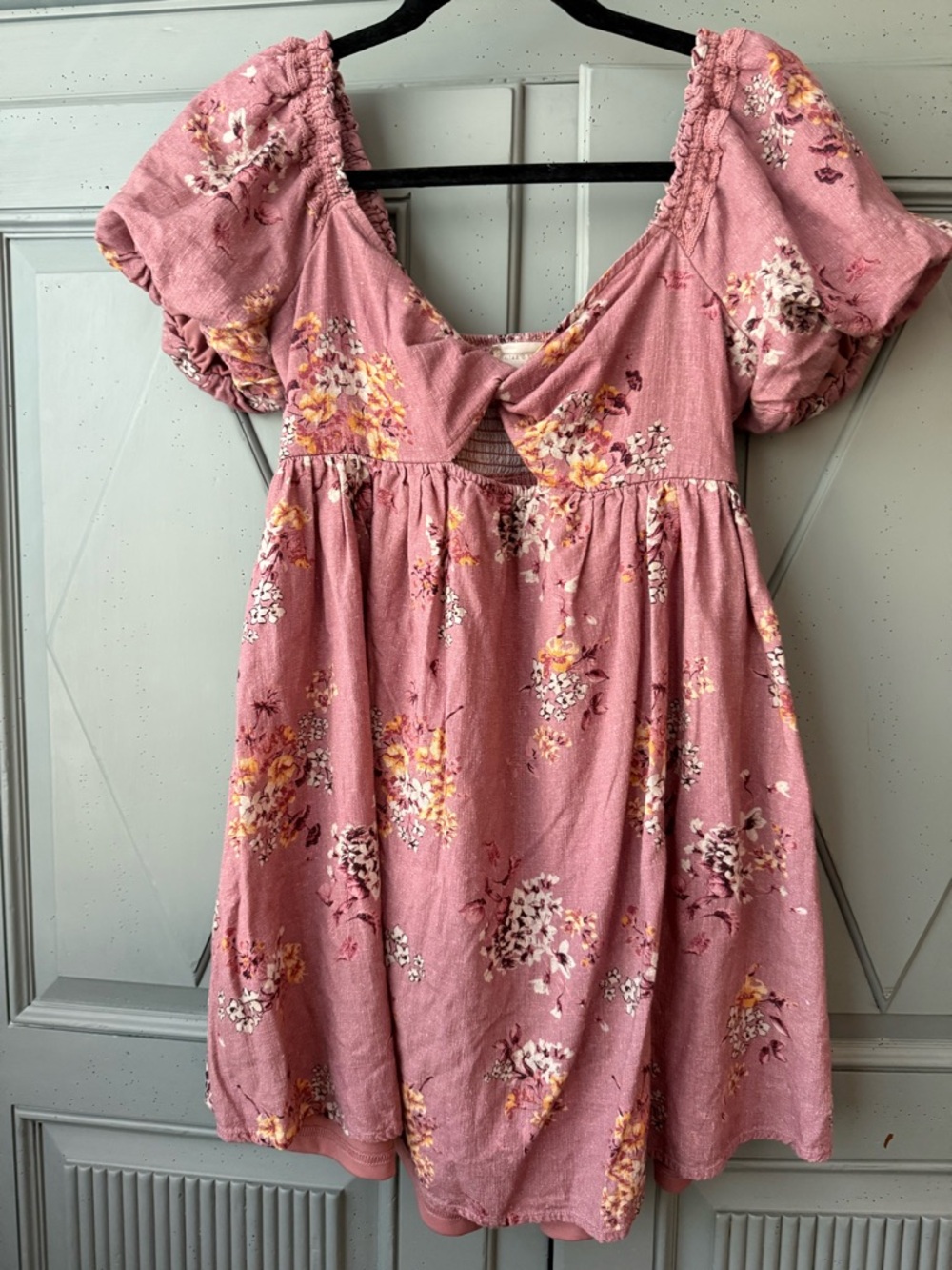 Altar'd State Puff Sleeve Babydoll Dress